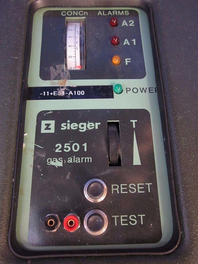 Used Sieger 2501 Gas Alarm, Type 02501-A-00700, Used