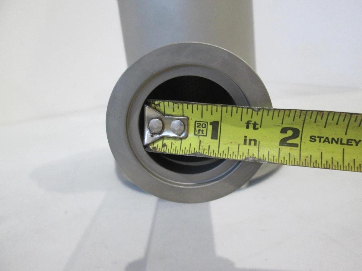 Used MDC, Right Angle NW 40 Inlet and Outlet Particle Pump Trap, Used