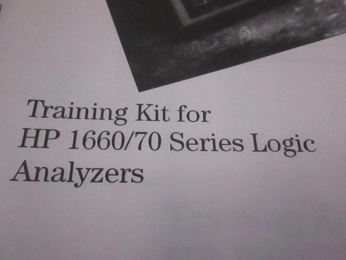 Used HP Training Kit for 1660/70 Series Logic Analyzers Training Guide, Used
