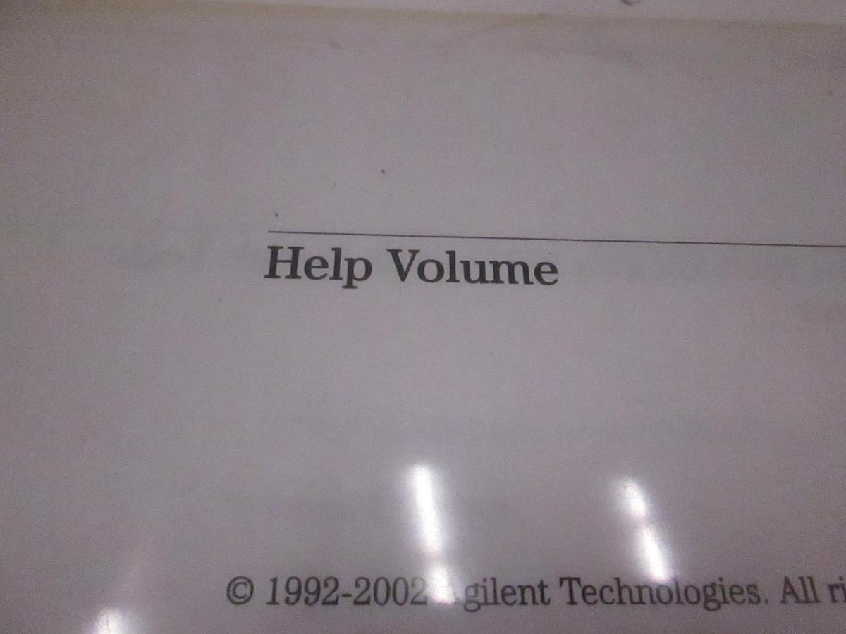 Used Agilent Technologies 16711A 32K Sample Logic Analyzer Help Volume, Used