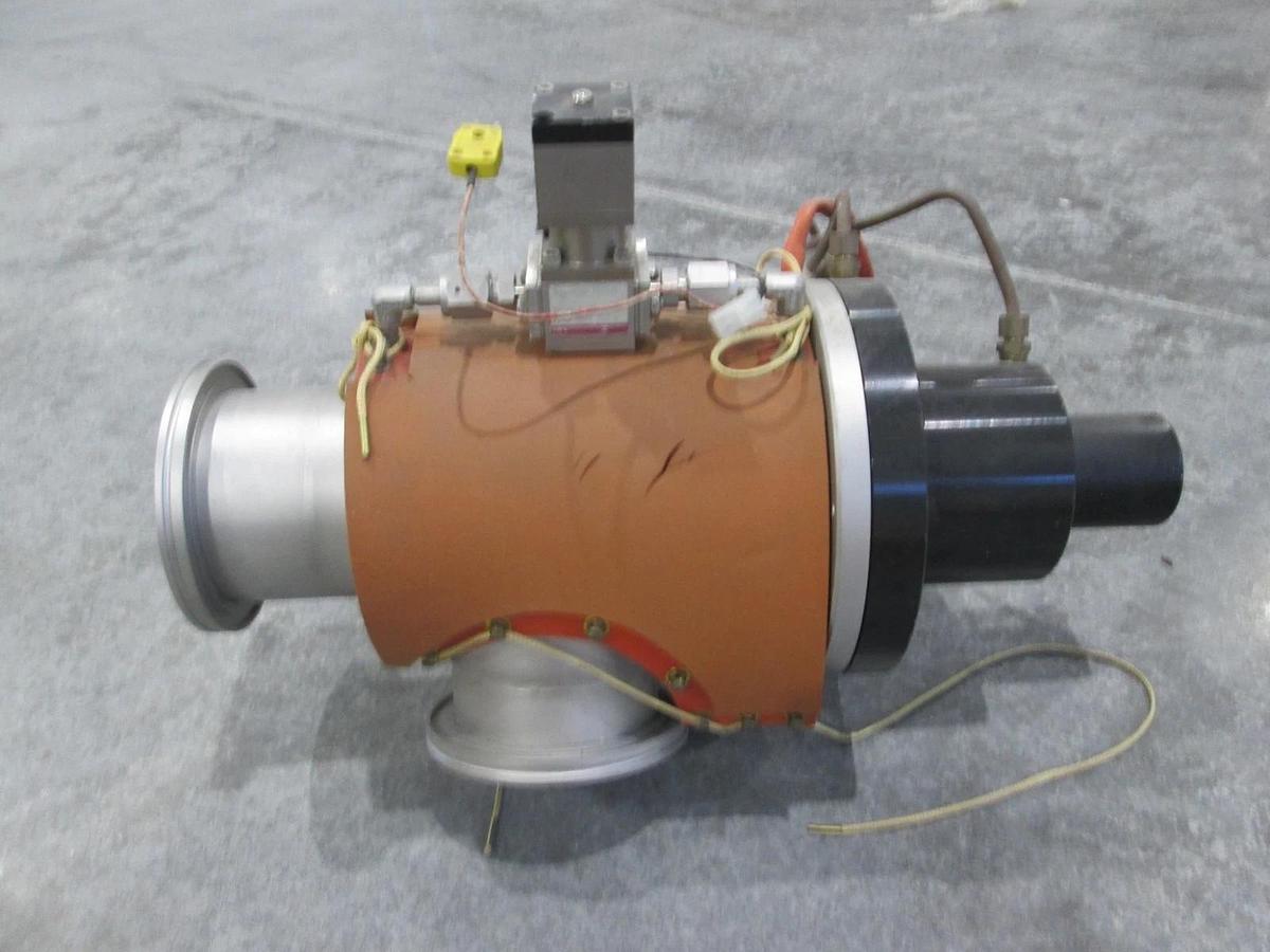 Used MKS, Pneumatic Angle Vacuum Pump Assy w/ Valve and Watlow Heater Jacket, Used