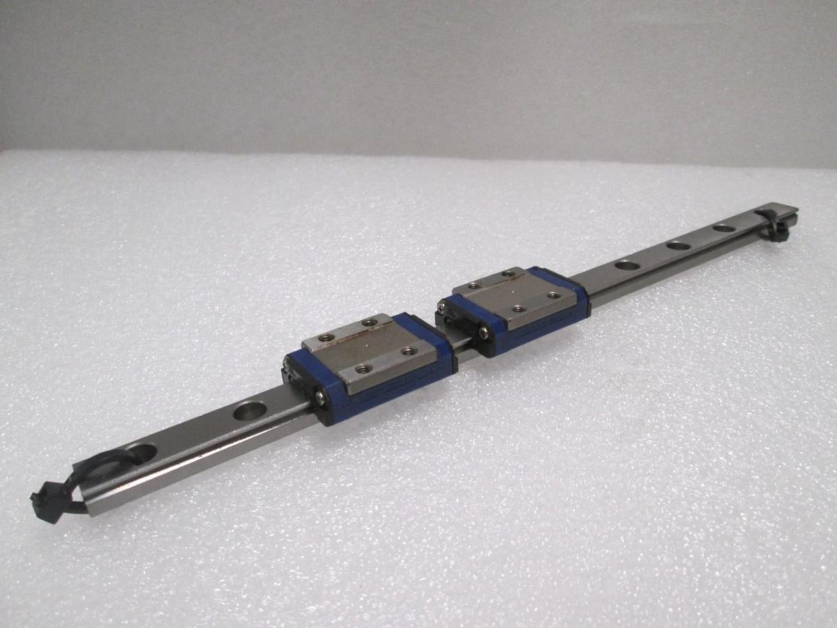 Used NSK, PUO9, Linear Bearing Guide Block w/ Guide Rail, Used
