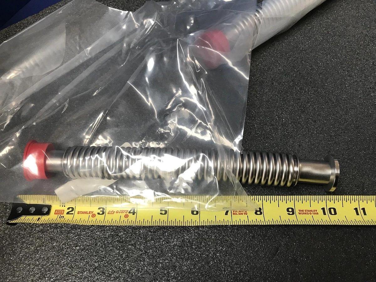 Nor-Cal FH-075-10-2NW Flexible SS Hose w/ NW16 Flanges, 10" L, Lot of 2 New