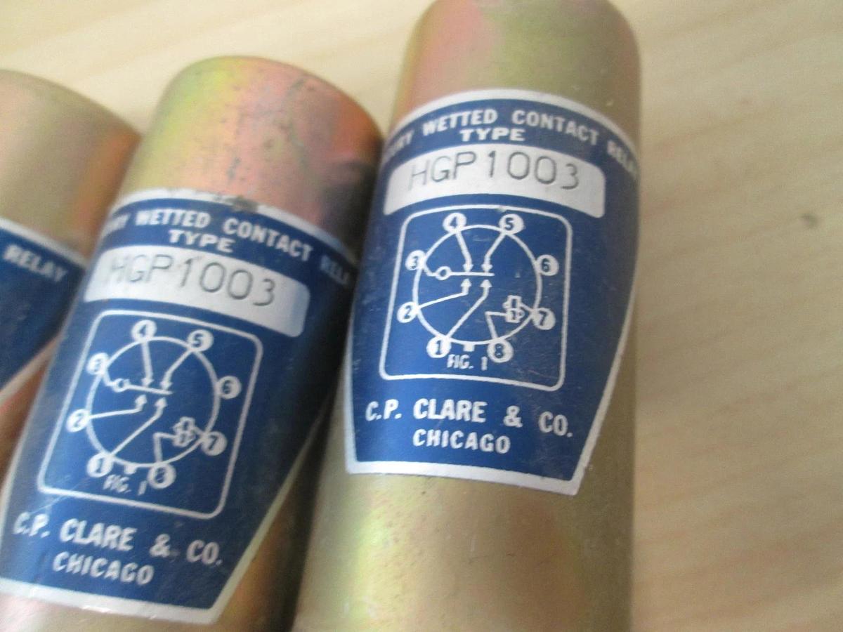 Used C.P. Clare & Co., HGP1003, Contact Relay, Used, Lot of 4