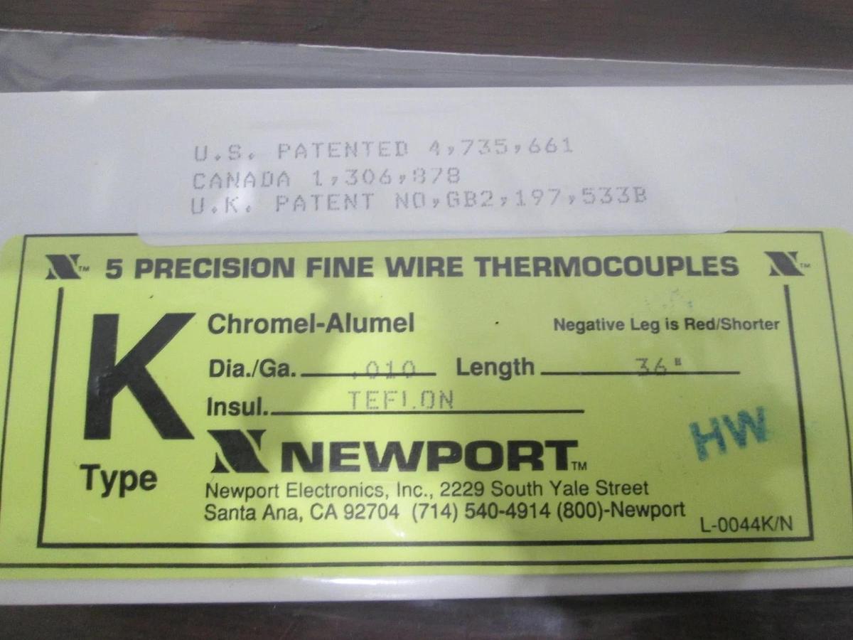 Newport, .010 Dia., TC Probe SLF-ADH-BKG-Chrom-Alum 36", New, Lot of 5