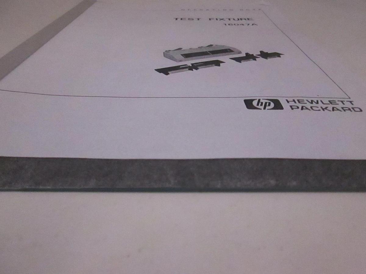 Used HP Model 16047A Test Fixture Operating Note, Used