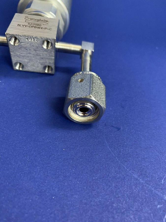 Used SWAGELOK 6LVV-DPBW4-P-C Diaphragm Valve Assy, Normally Closed, 1/4" FVCR, Used