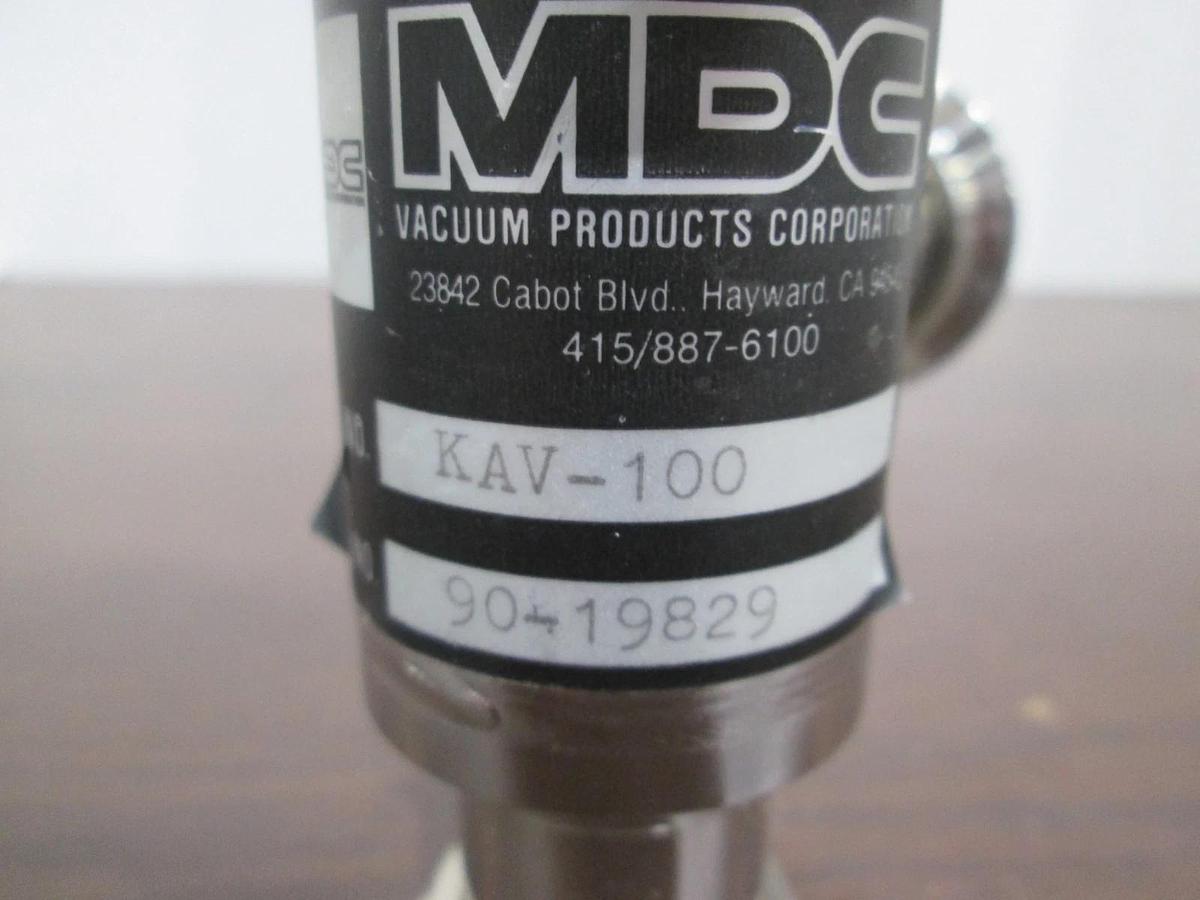 Used MDC, KAV-100, Angle Vacuum Valve, Used