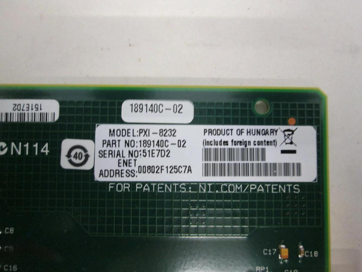 Used National Instruments, PXI-8232, GPIB Ethernet Interface, Used