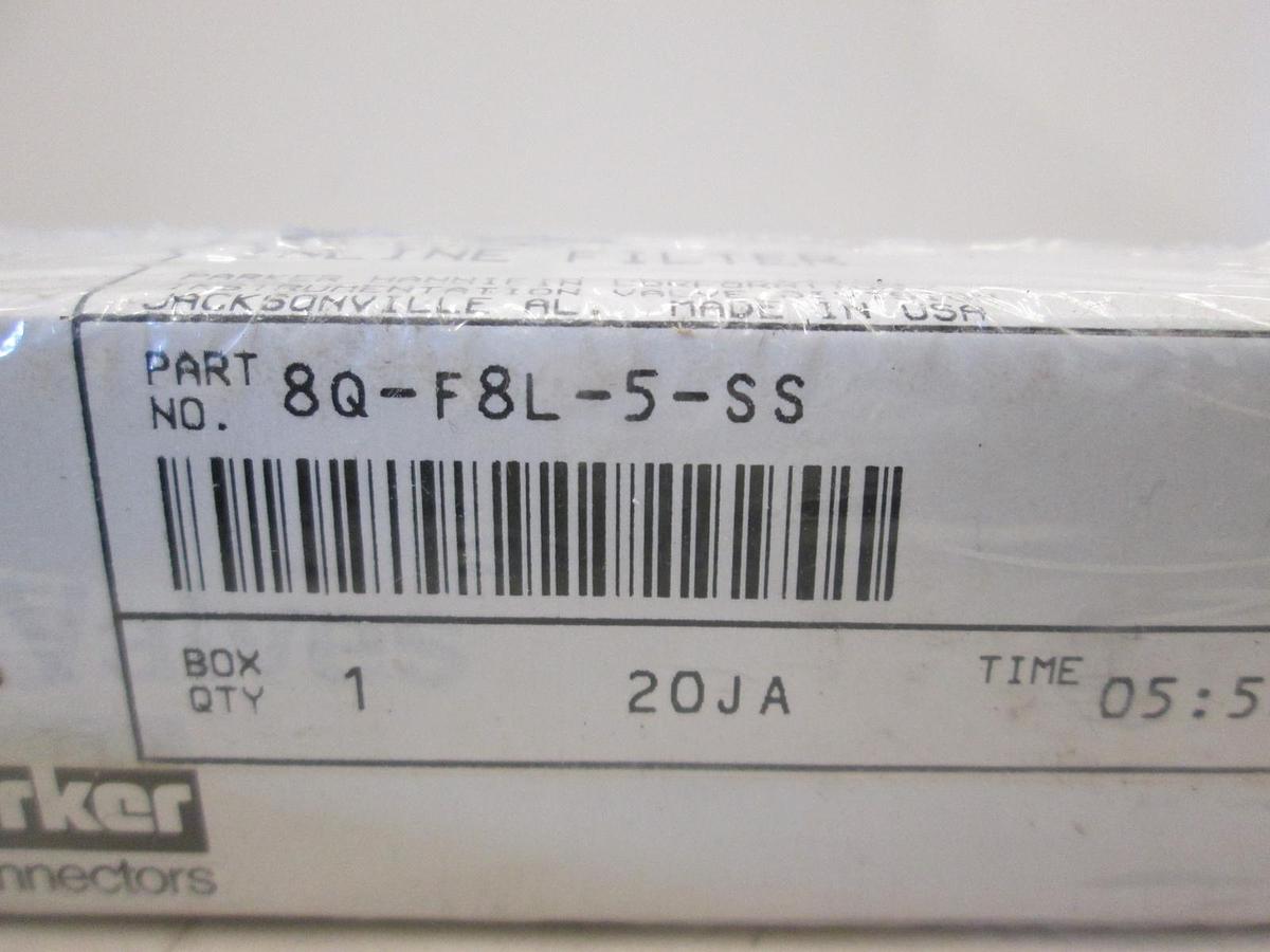 Used Parker, 8Q-F8L-5-SS, Inline Filter, Check Valve, New Unopened
