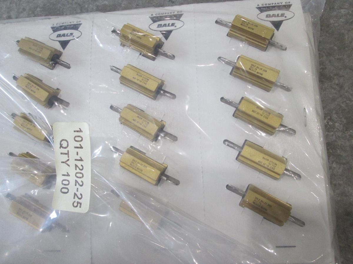 Used Dale, 2k ohm RH-25, 25W, M9740, Wirewound Resistor, New, Lot of 100