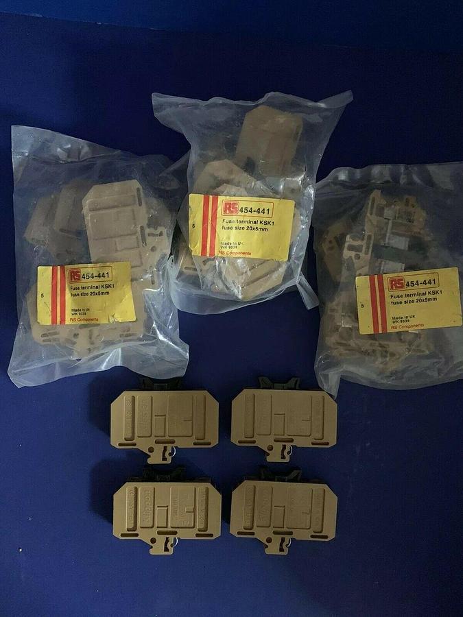 RS 454-441, Klippon KSK-35 DIN Rail Terminals, 600V, 6.3A, Lot of 19 New