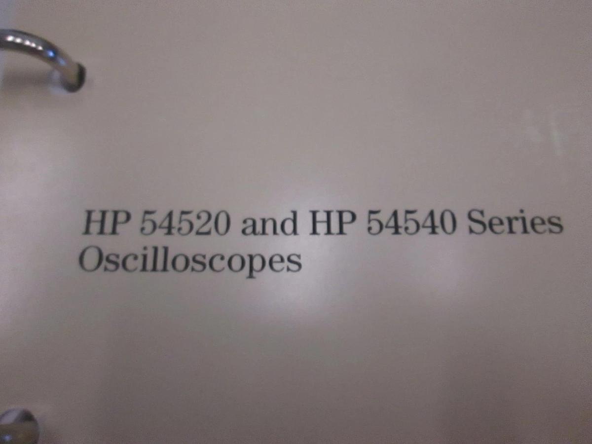 Used HP 54520 and 54520 Oscilloscopes Programmer's Reference, Used