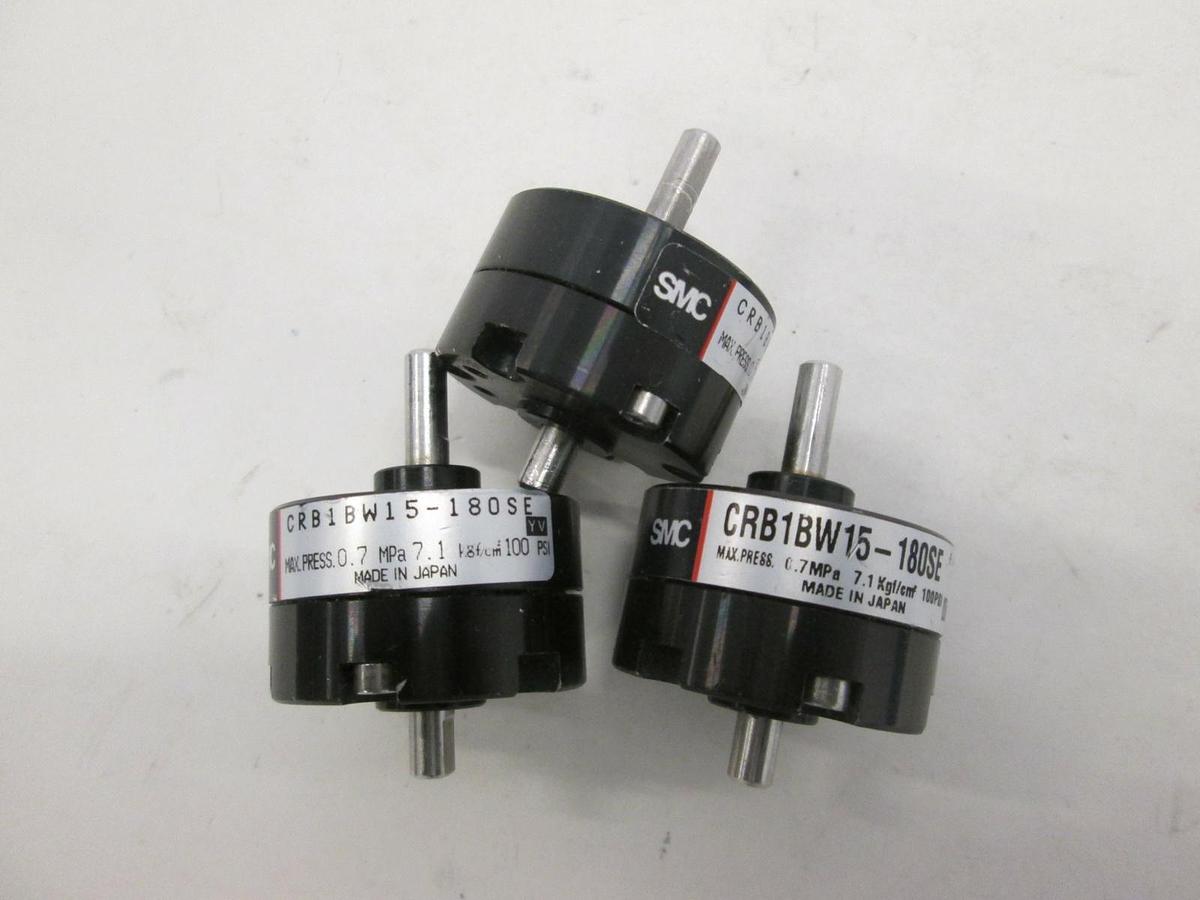 Used SMC, CRB1BW15-180SE, Miniature Rotary Actuator, Used, Lot of 3