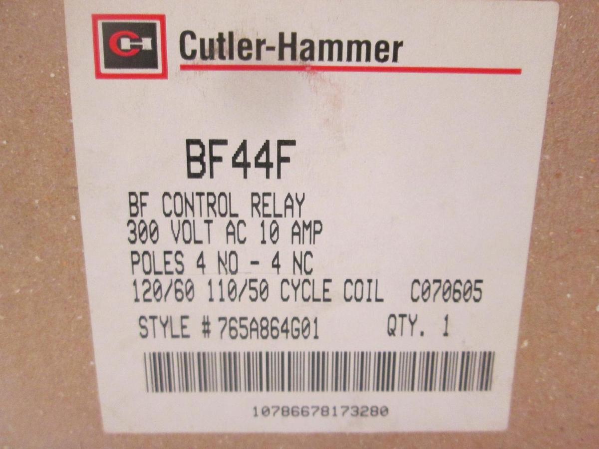 Used Cutler-Hammer, BF44F, Contactor, 4 Pole, 10A, New
