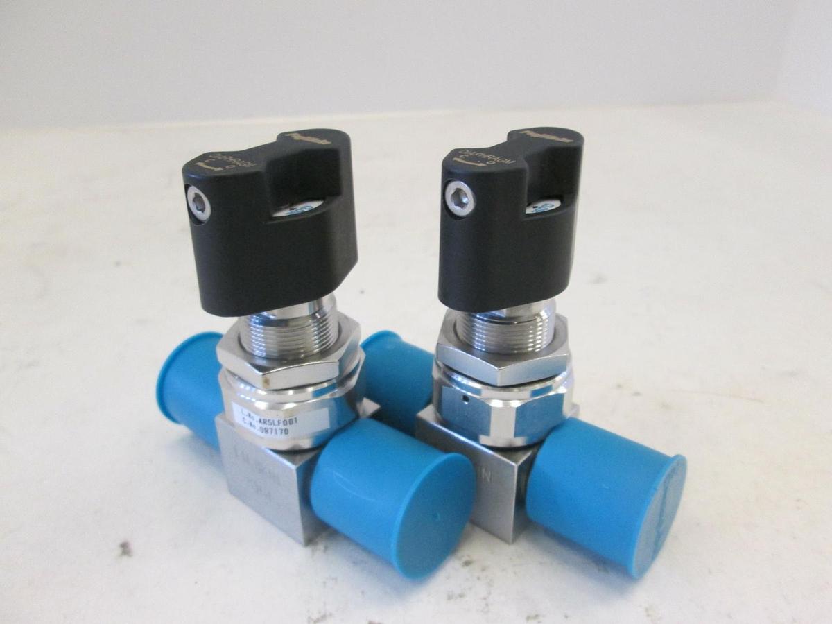 Used Fujikin, Model 097170, Diaphragm Valve, 1/4 FVCR Non Locking, Used, Lot of 2