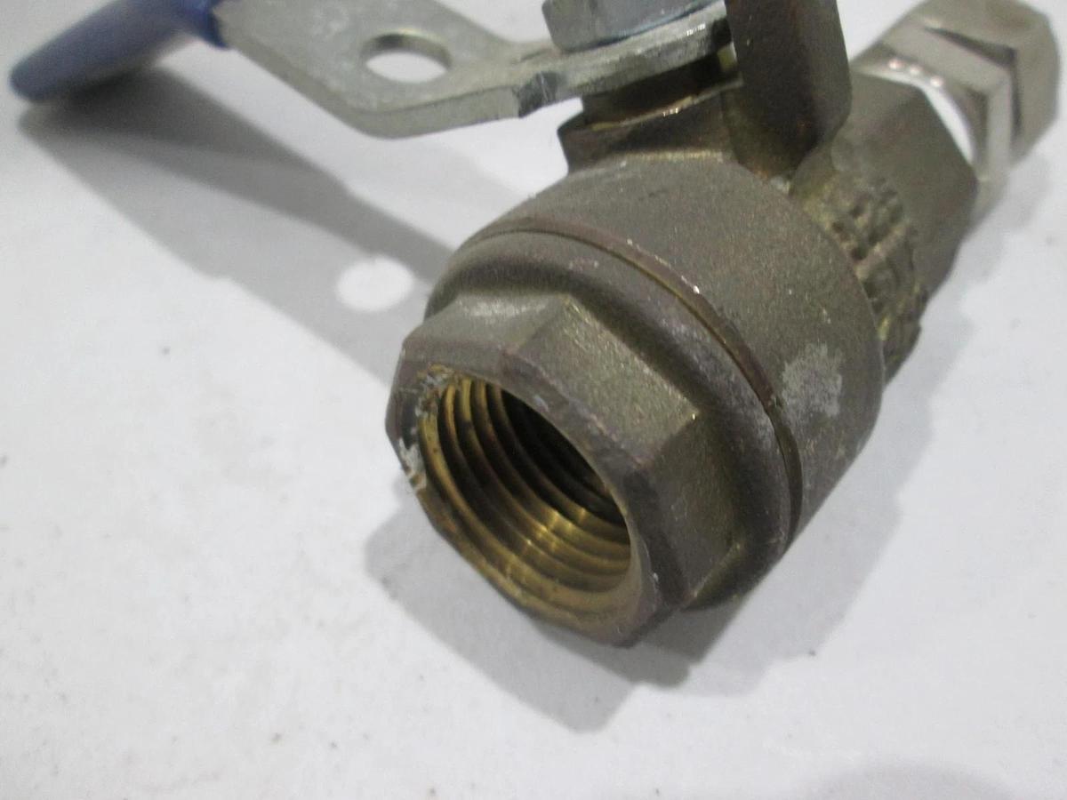 Used Nibco, 400 WOG, 125 SWP, 1/2" Bronze Ball Valve, Used