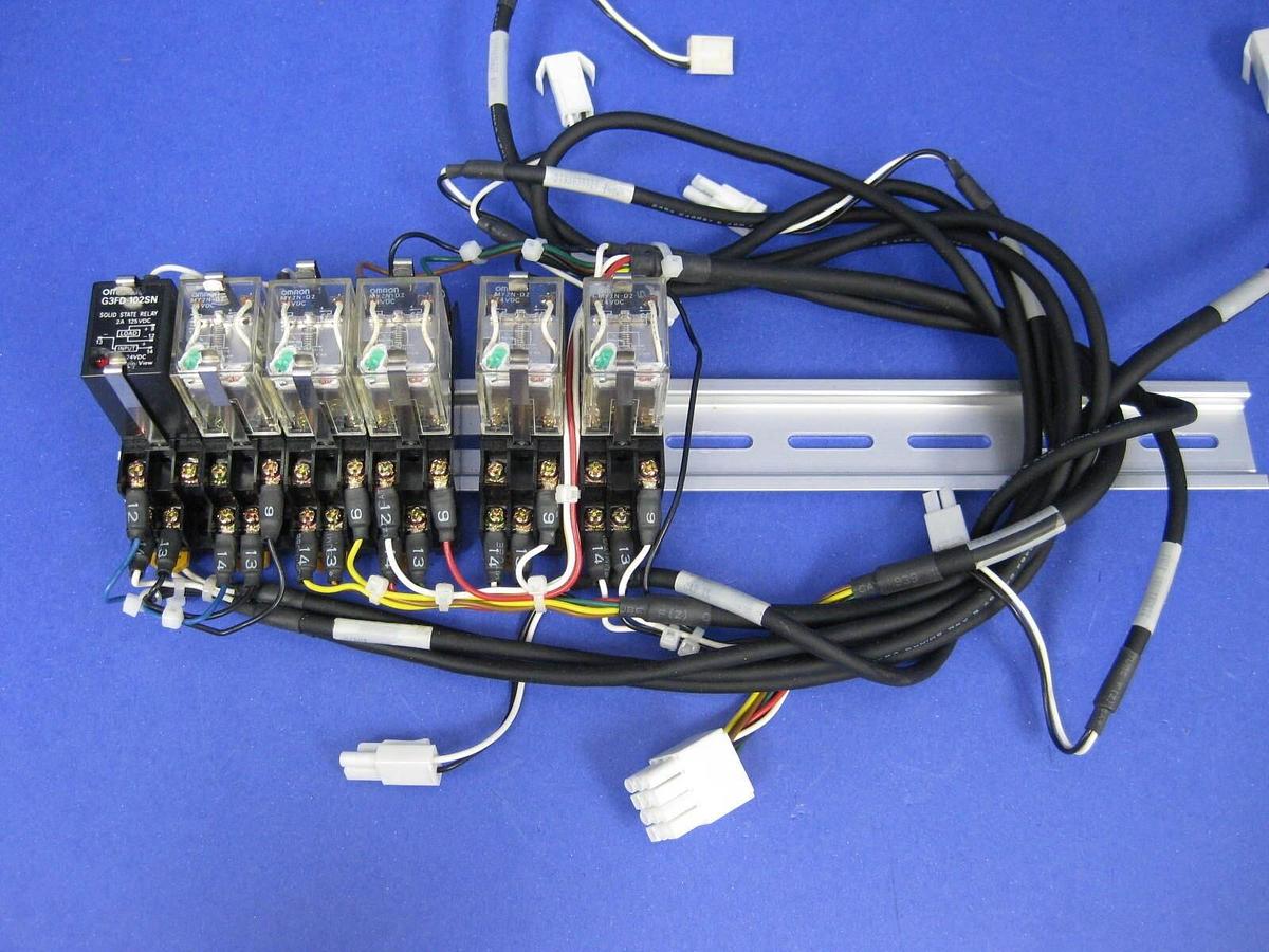 Used OMRON Relay Assy w/ MY2N-D2 Relays and G3FD-102SN SS Relay, Track Mount