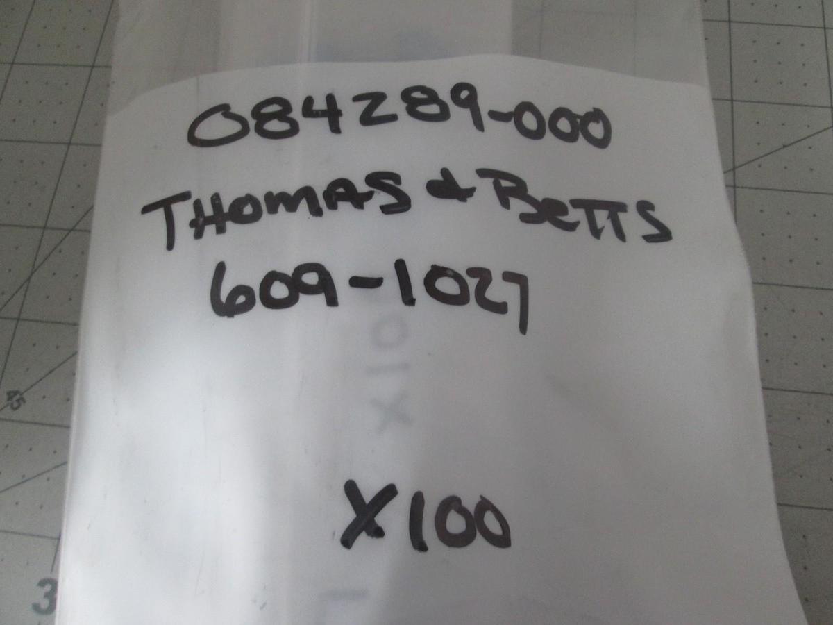 Used Thomas Betts, 609-1027, 10 POS, Male, Header Connector, New, Lot of 100