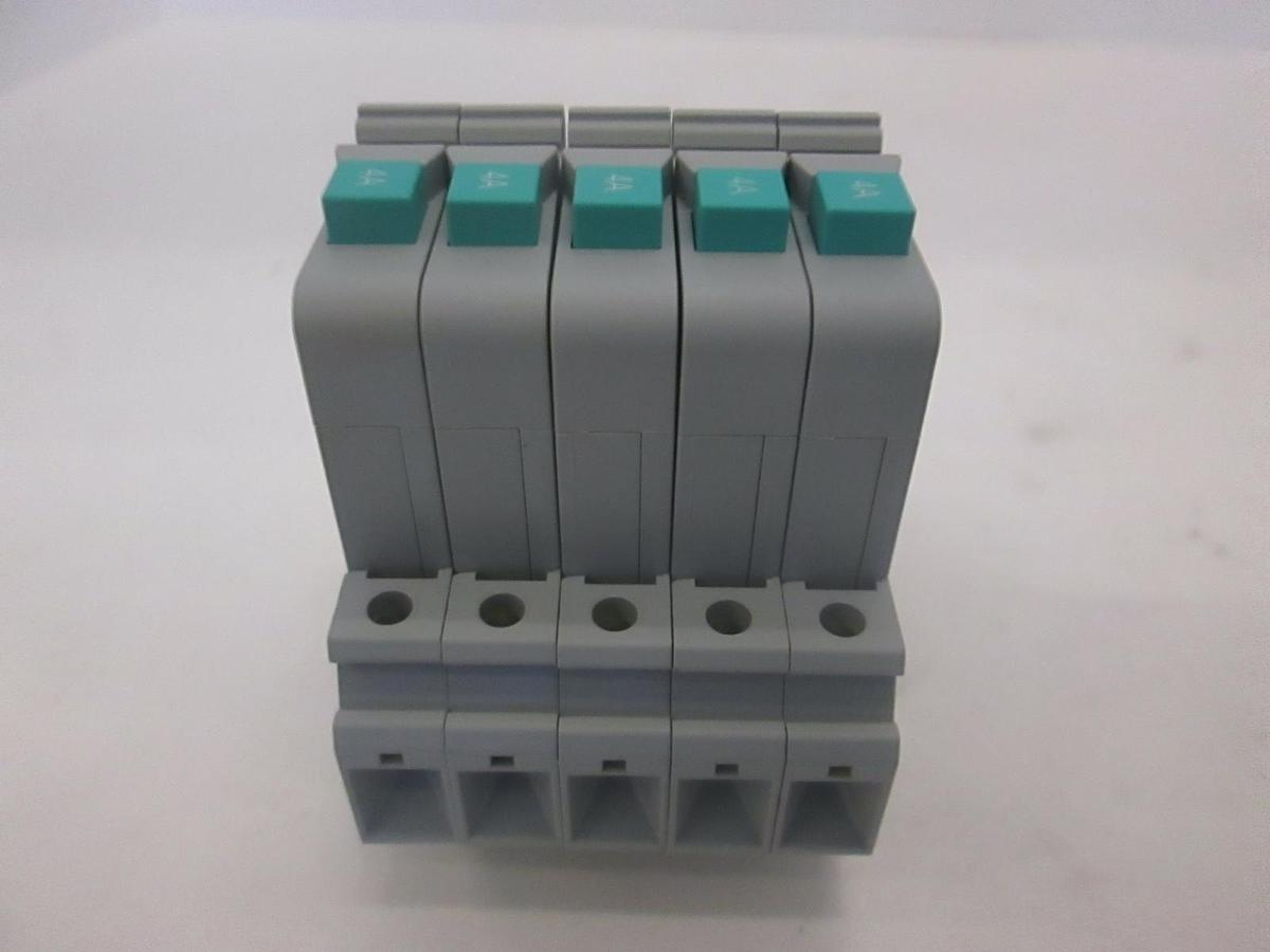 Used Phoenix Contact, UT 6-TMC M 4A, Rail Mount Circuit Breakers, Used, Lot of 5
