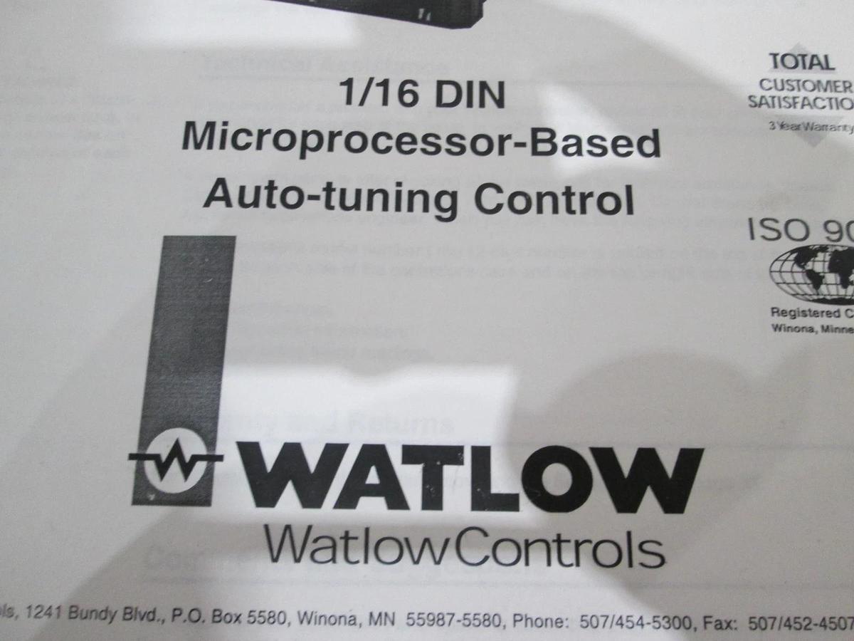 Used Watlow, Series 965, Microprocessor-Based Auto Tuning Control, User Manual, Used