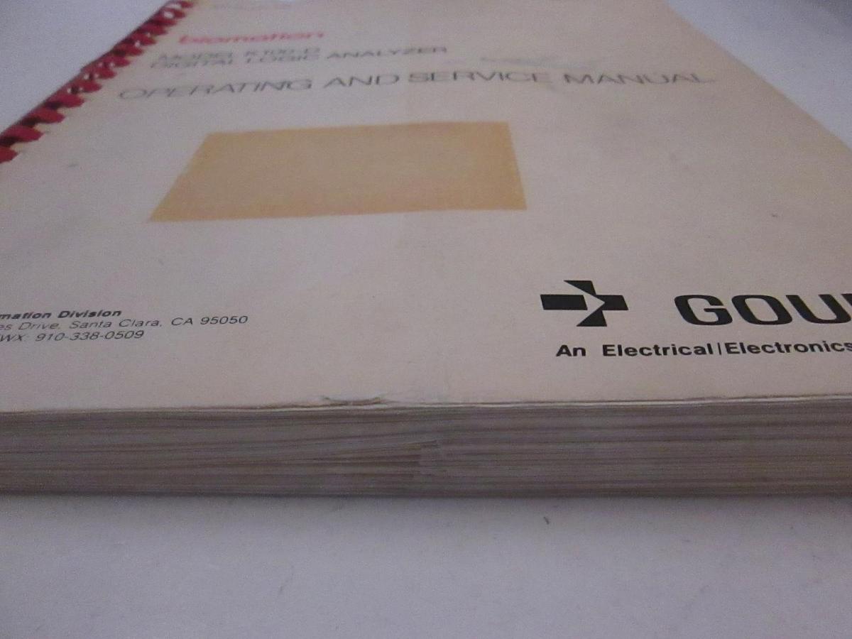 Used Gould K100-D Digital Logic Analyzer Operating and Service Manual, Used