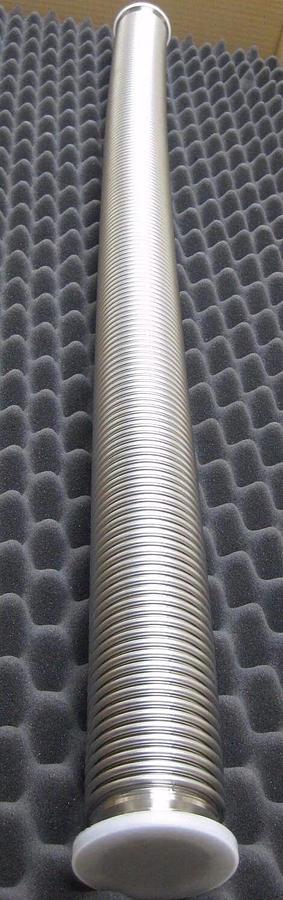 Stainless Steel Vacuum Flexible Bellows Hose w/ NW50 Flanges, 47" Long, New