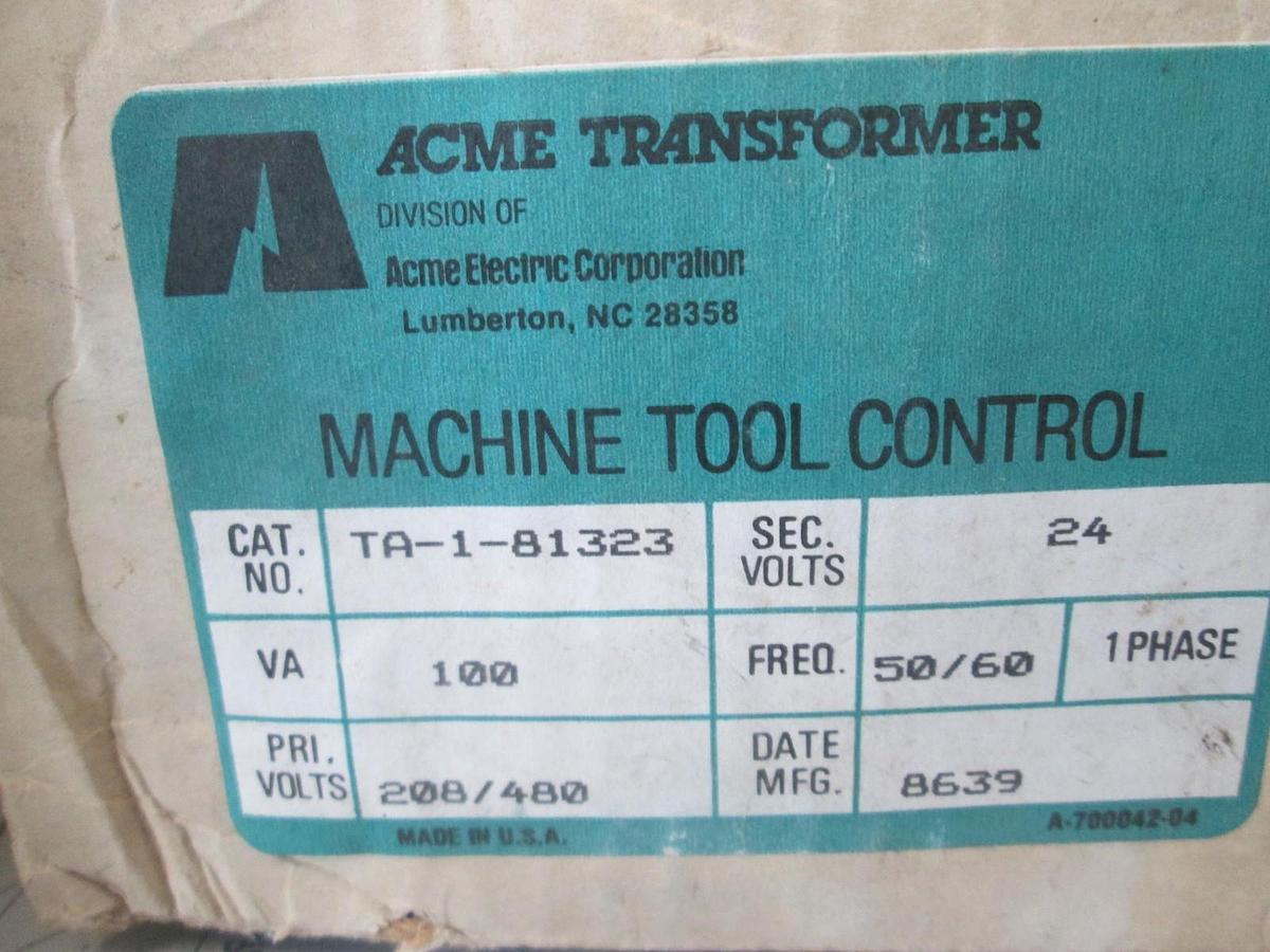 ACME Transformer, TA-1-81323, Power Transformer, 24V, 100VA, New