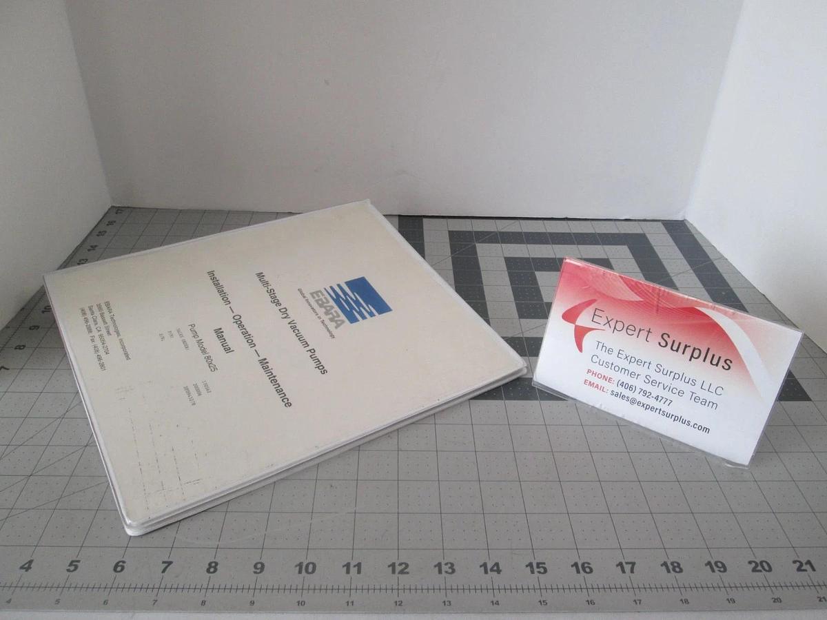 Used Ebara, Multi Stage Vacuum Pump Installation, Operation Maintenance Manual, 80x25
