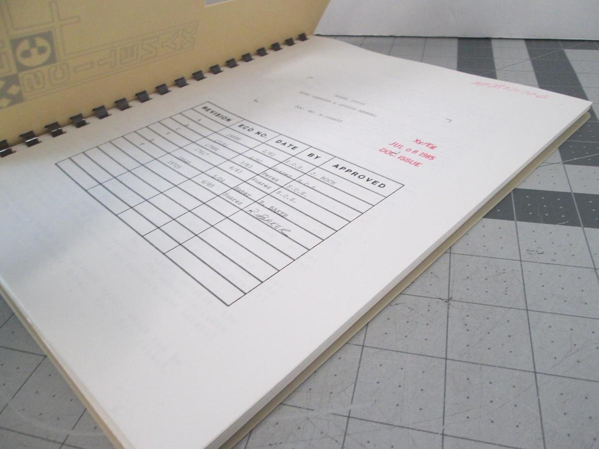 Used Electroglas, Model 2001x, Ring Carrier & Optics Manual, A-114455, Used