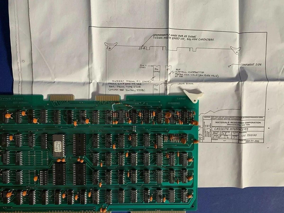 Used INTERDYNE IB4100, Assy 86000063, 880-77-000 Cassette Interface PCB, Used