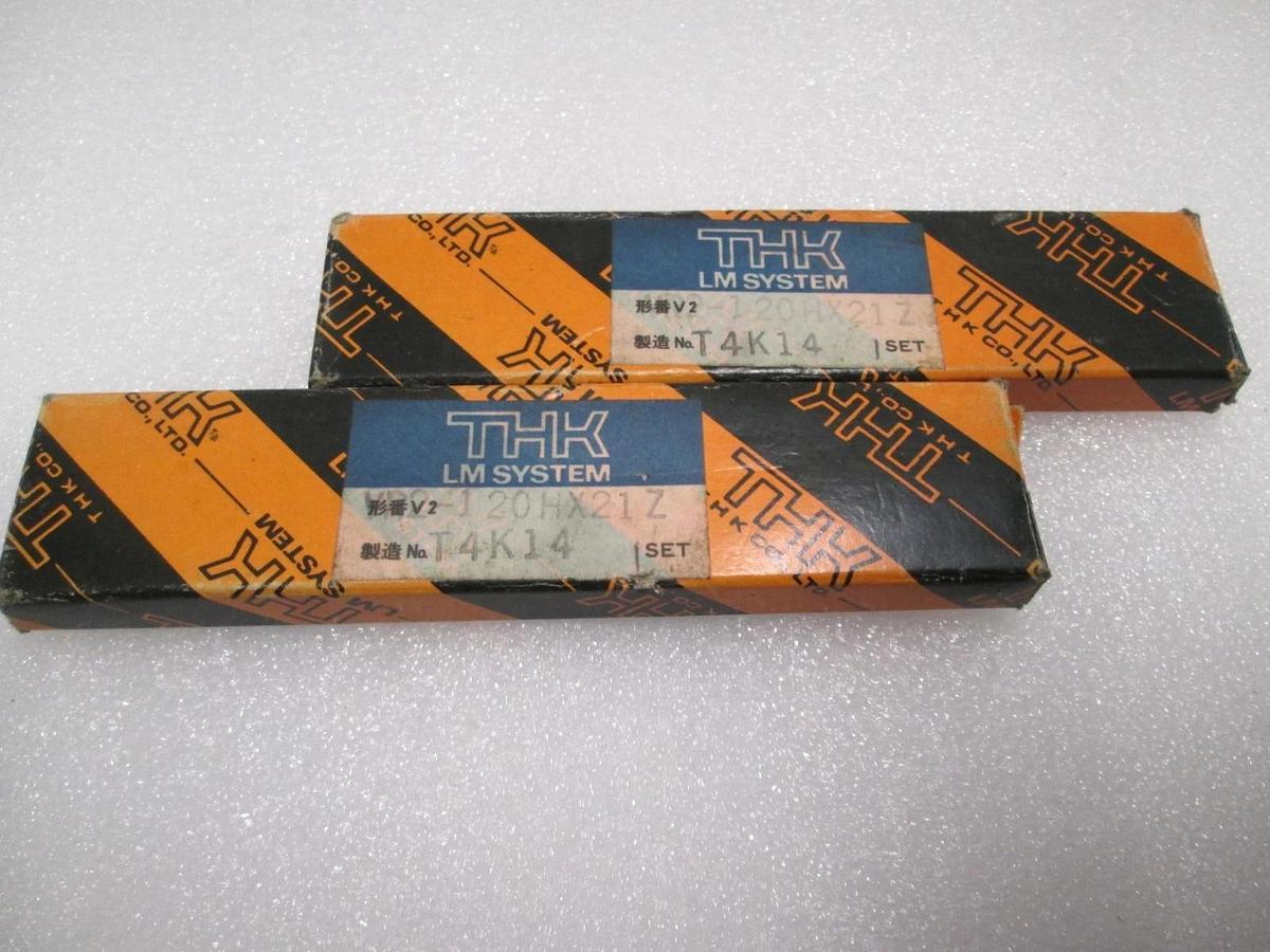 THK, VR2-120HX21Z, T4K14, Linear Bearing Guide Block w/ Guide Rail, New,Lot of2
