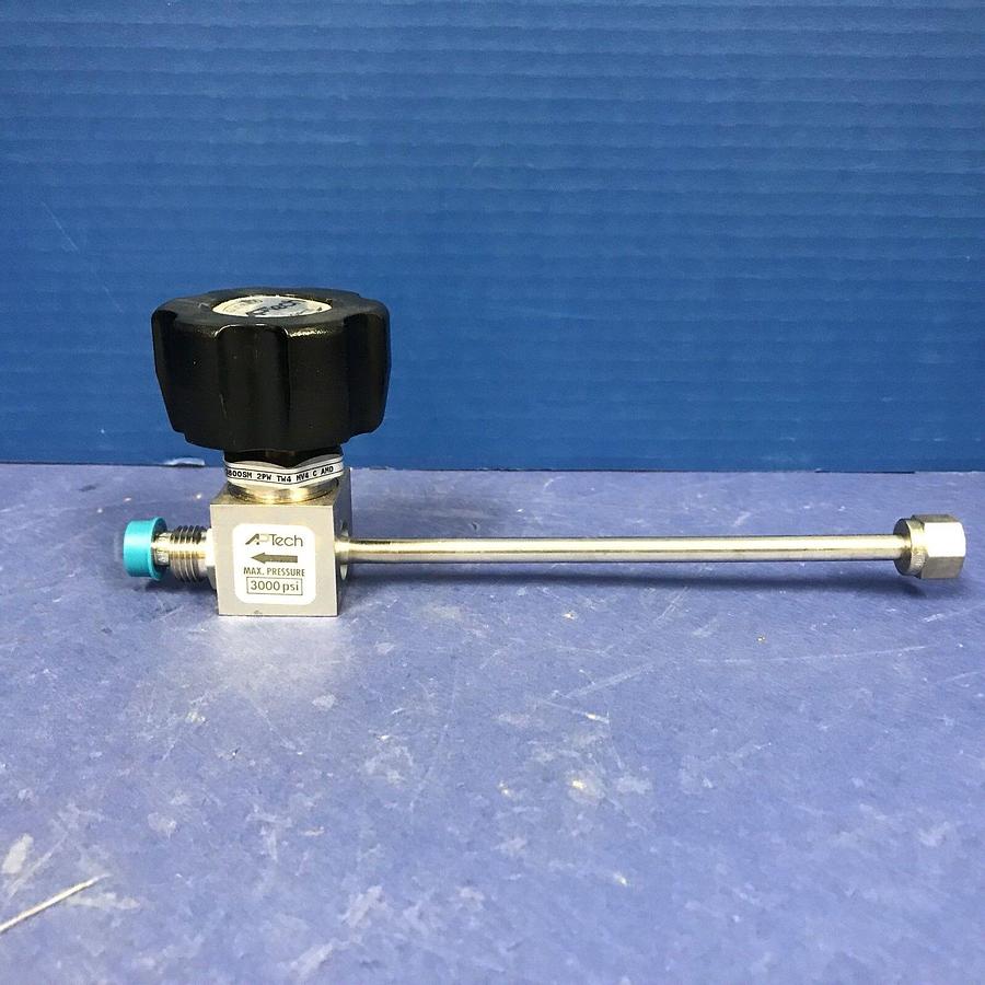 Used APTech AP3600SM Manual Valve, 1/4" MVCR x 1/4" Female Swaglok (extended), Used