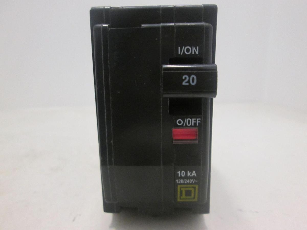 Used Square D, QO220, CIRCUIT BREAKER, 2P, 20A, 1000AIC, New
