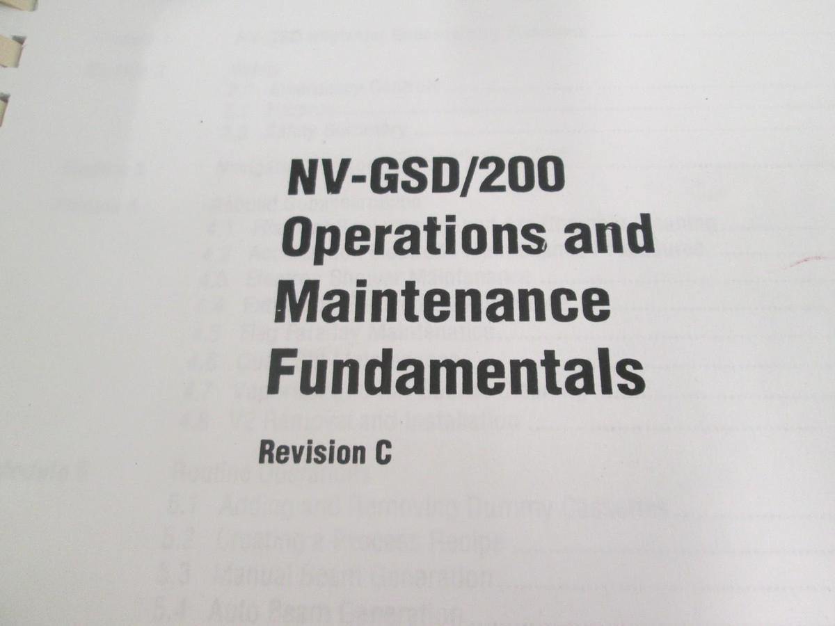 Used Eaton, NV-GSD/200, Operations and Maintenance Fundamentals, REV C, Used