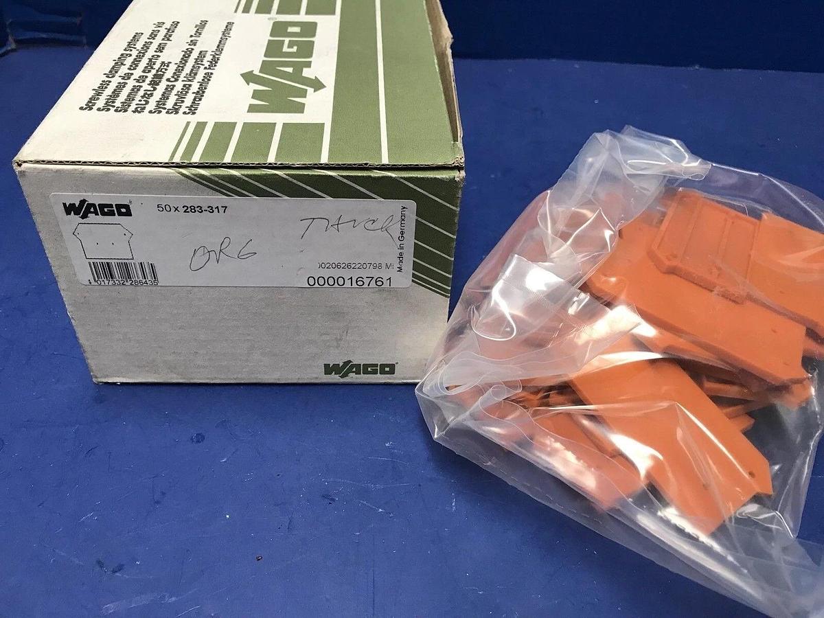 Wago 283-317 Terminal Block End Plate, Lot of 50 NEW