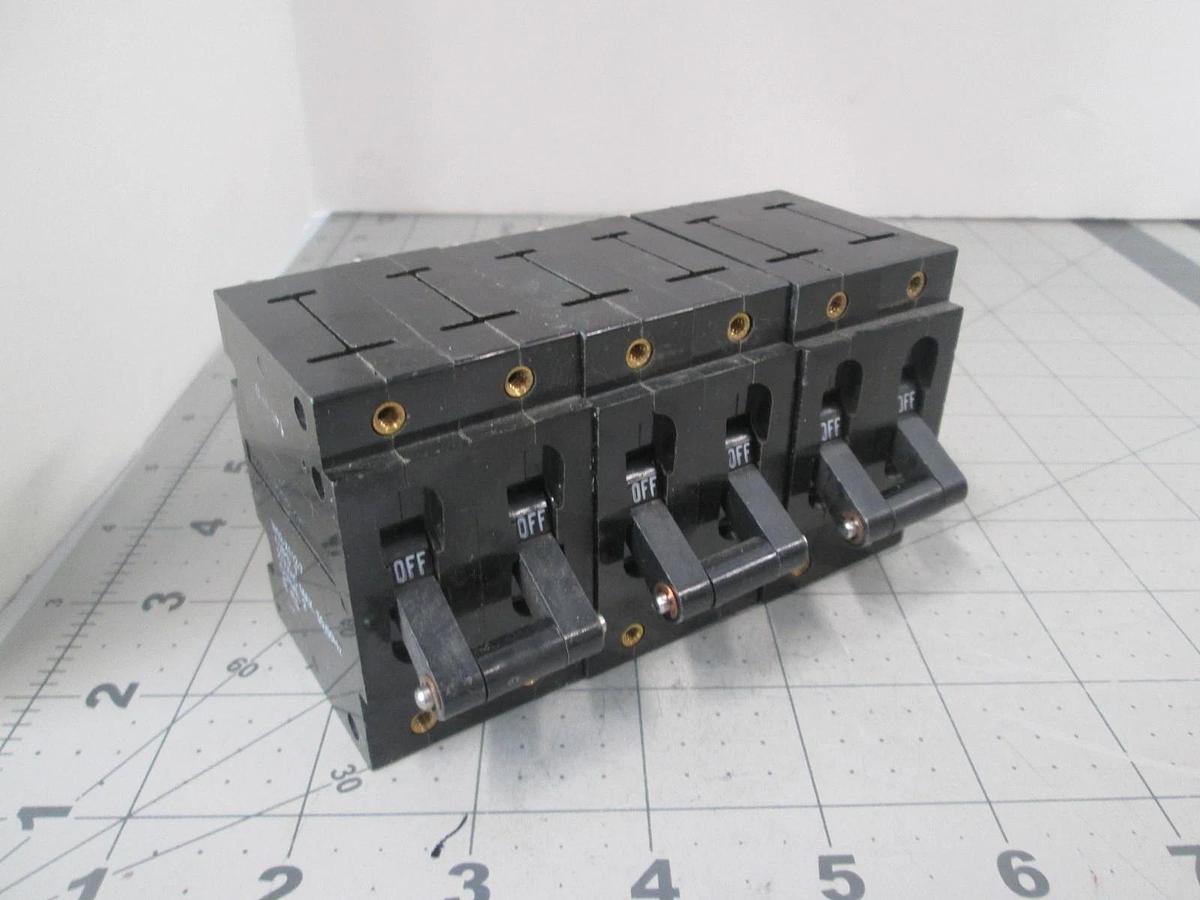 Used Potter & Brumfield, Circuit Breaker, W92-X112-7, 5A, 277 VAC, Used, Lot of 3