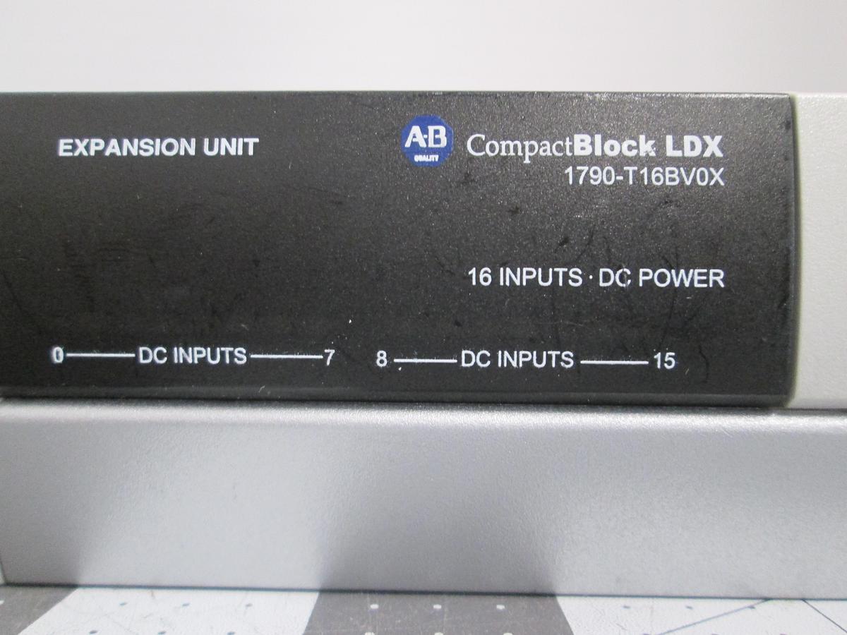Used Allen Bradley 1790-T16BV0X CompactBlock LDX 16 Input DC Expansion Module AB