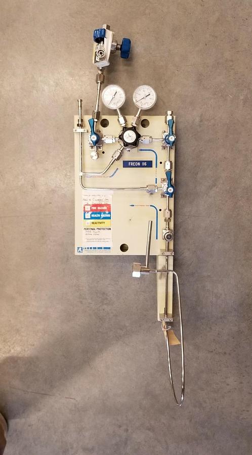 Used ASGT High Purity Gas Panel, CGA xxx w/pigtail previously used for C2F6