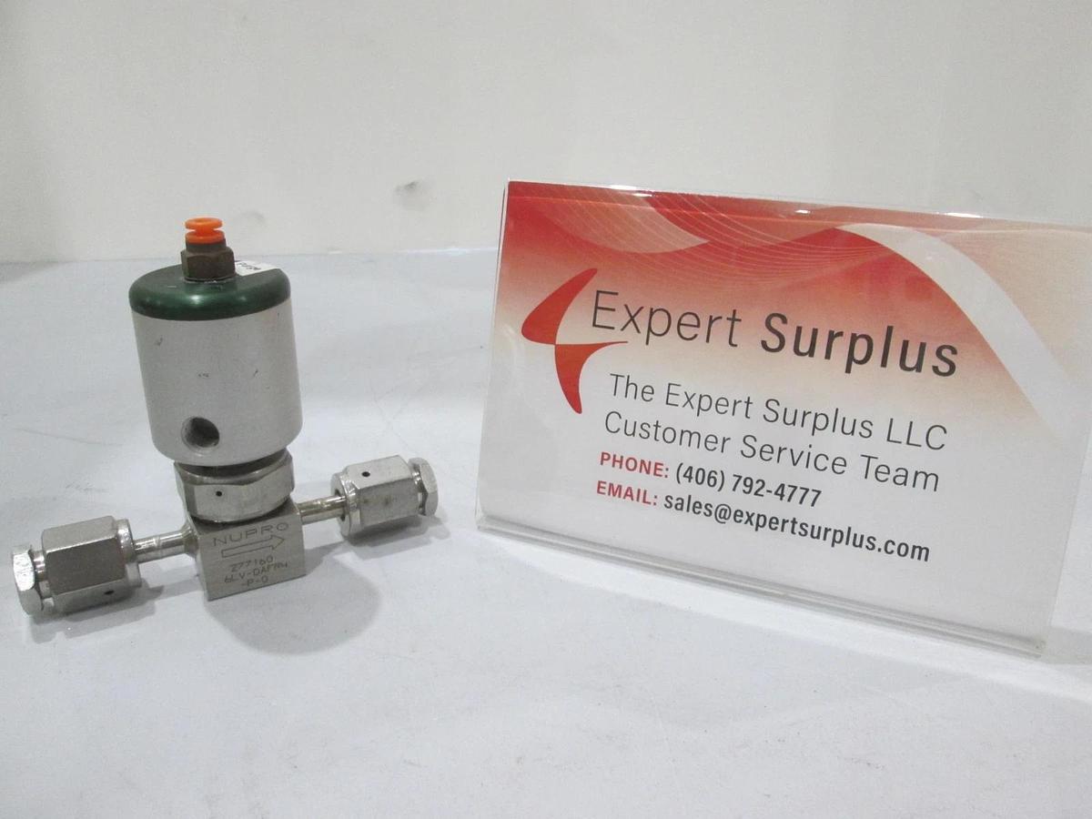 Used Nupro, 6LV-DAFR4-P-O, Sealed Diaphragm Valve, Used