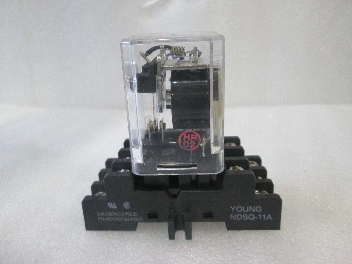 Used Potter & Brumfield, KUP-5D15-24 Relay w/ NDSQ-11A Socket, Used