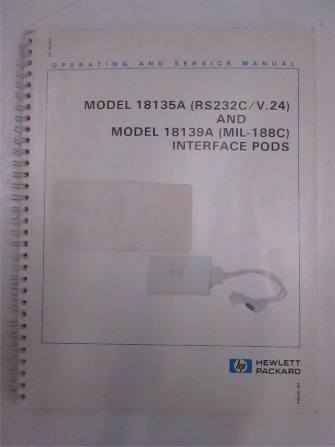 Used HP 18135A and 18139A Interface Pods Operator and Service Manual, Used