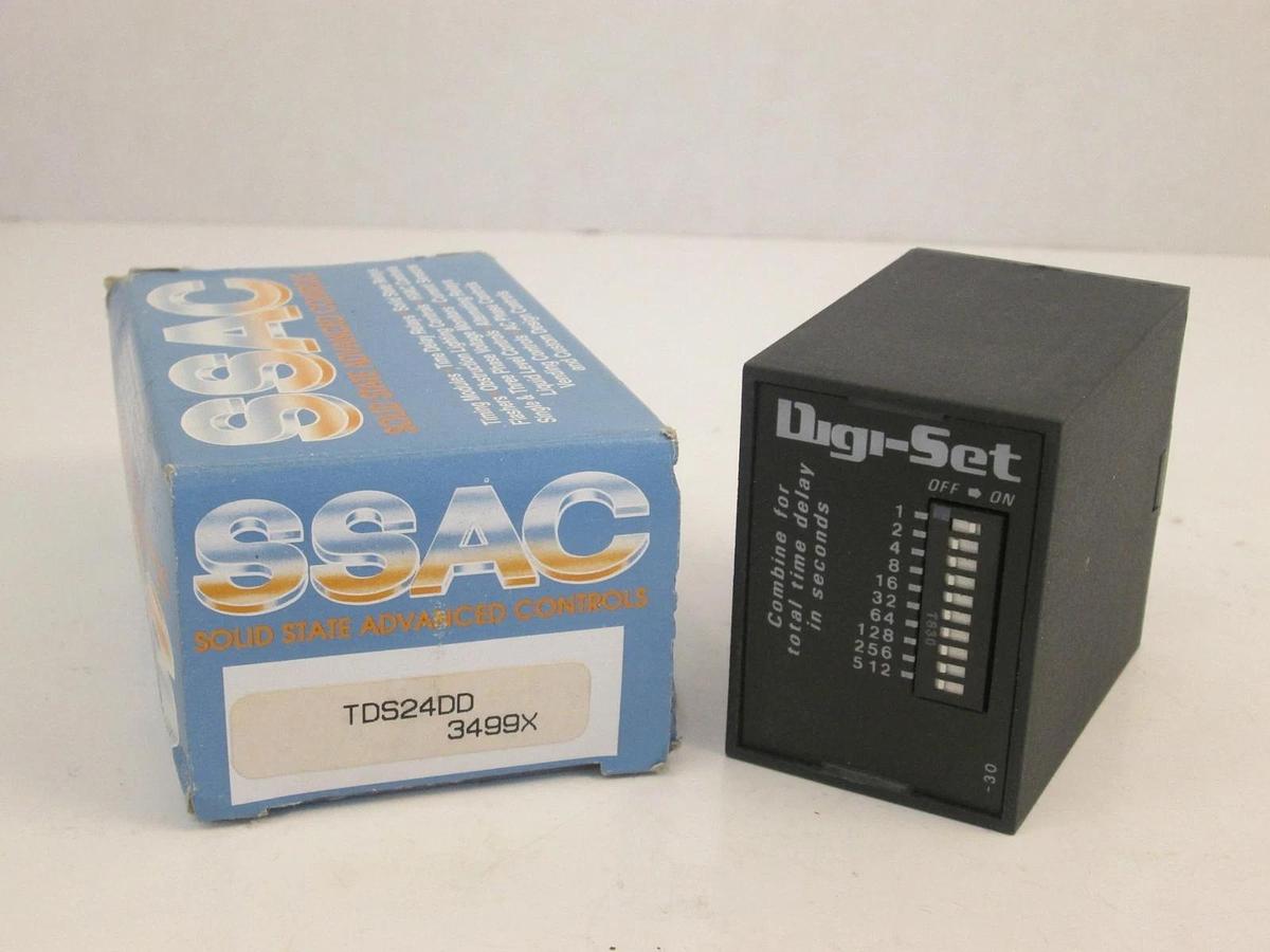 Used SSAC TDS24DD Digi-Set Time Delay Relay, 1s-512s, Used