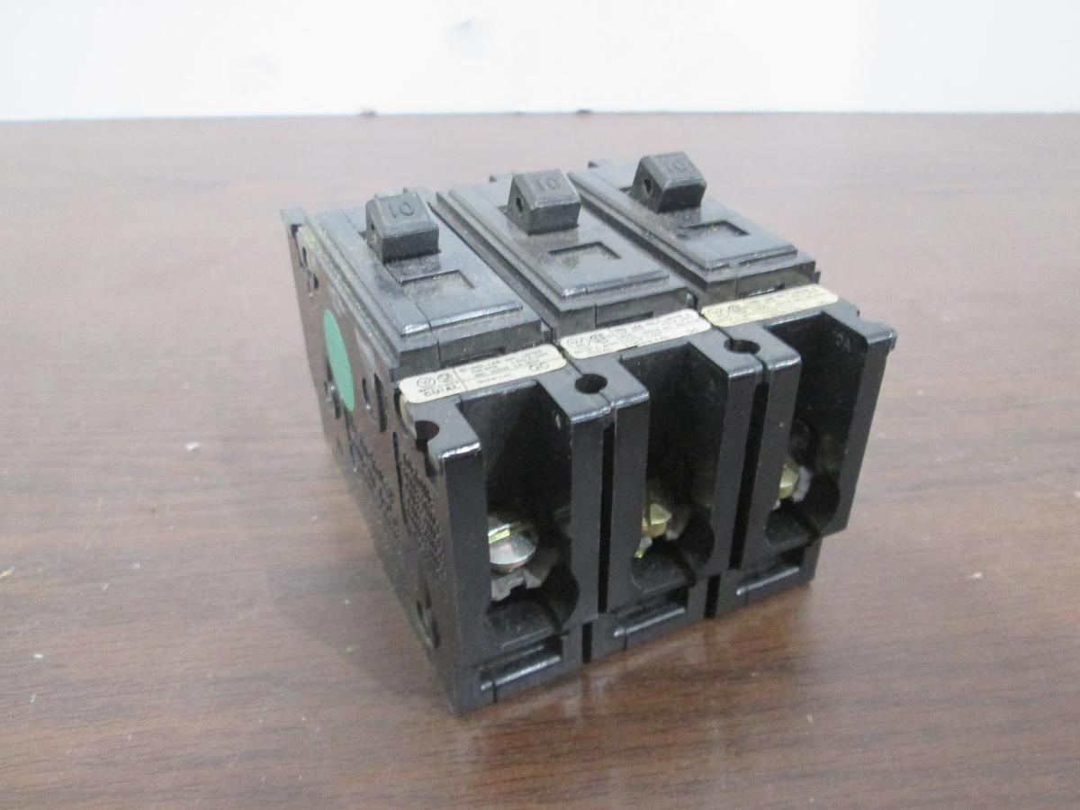 Used Westinghouse, HACR Type, Single Pole Circuit Breaker, 10A, Used, Lot of 3