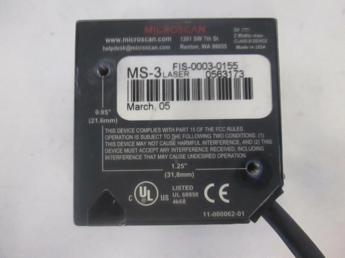 Used Microscan, MS-3 Barcode Scanner, Used