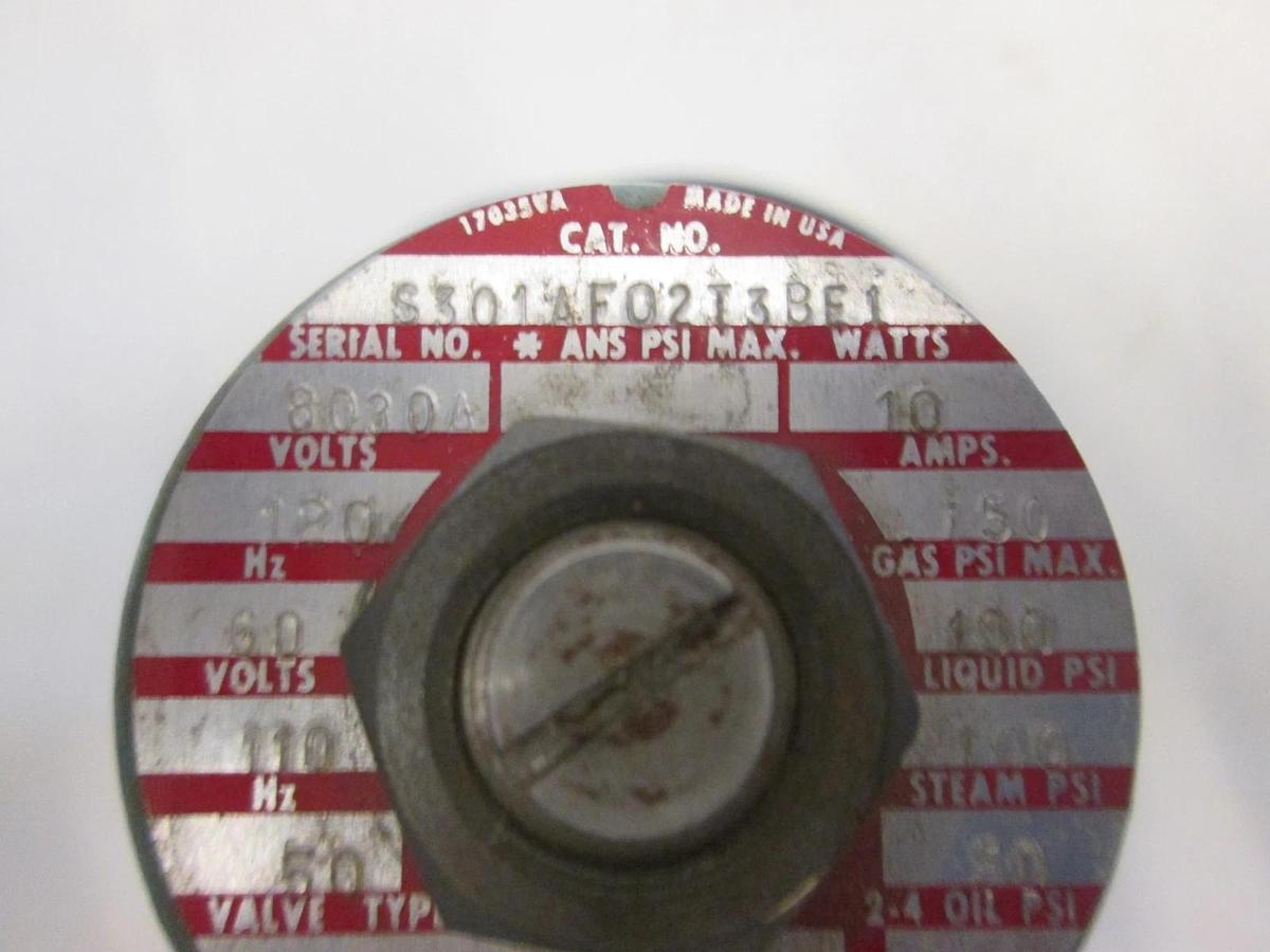 Used Asco, S301AF02T3BE1, Solenoid Valve, 10W, 150A, 60Hz, Used