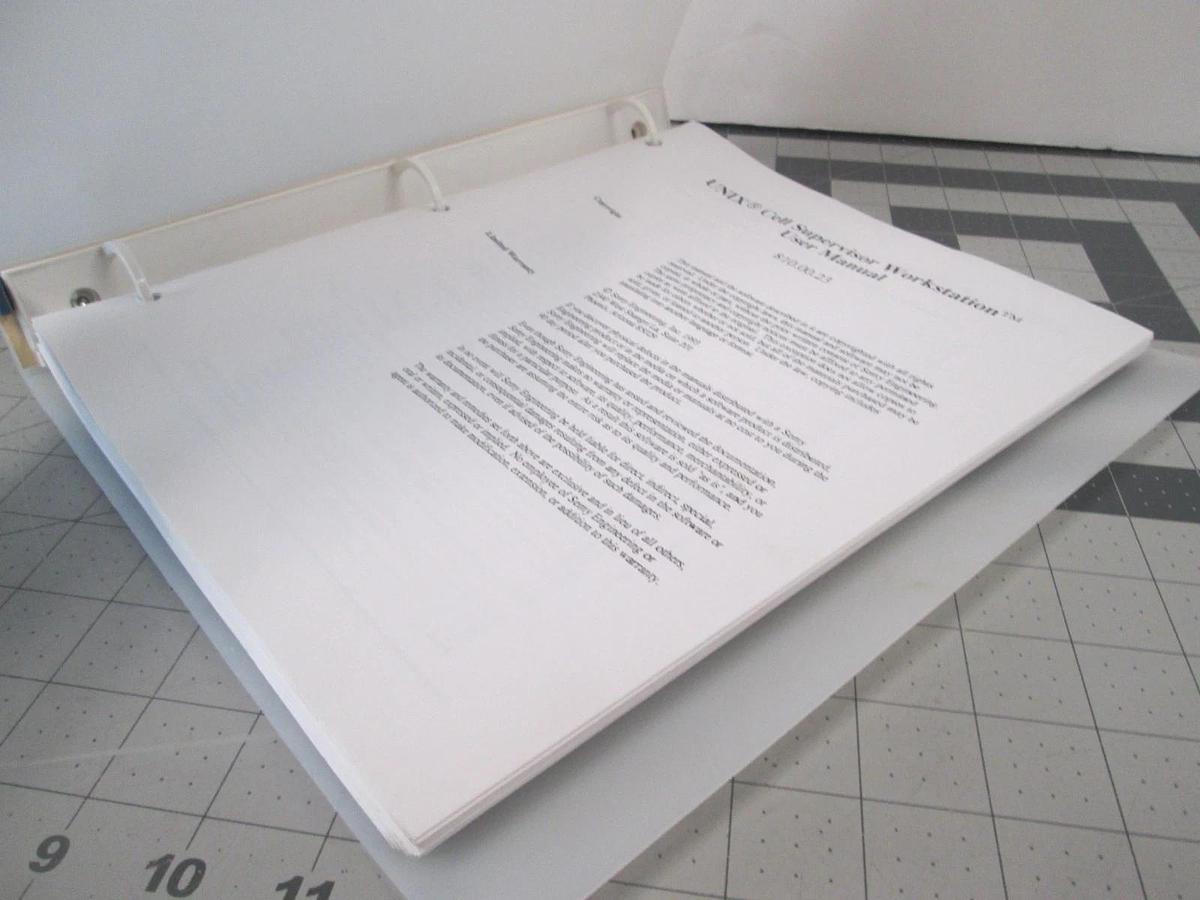 Used Semy, 810.00.23, UNIX Cell Supervisor Workstation, User Manual, Used