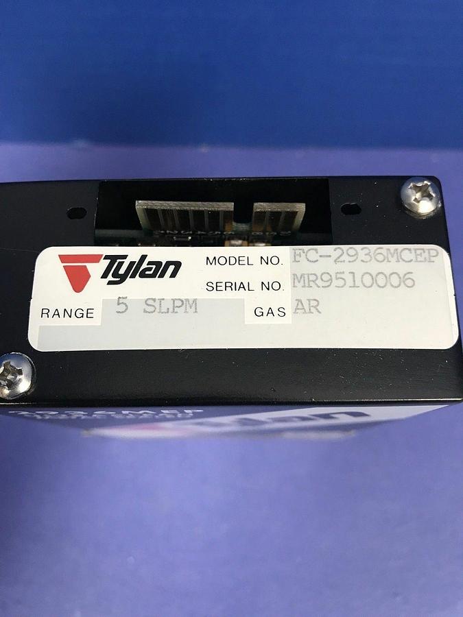 Used Tylan 2936MEP MFC Mass Flow Controller AR, 5 SLPM, Rfrb