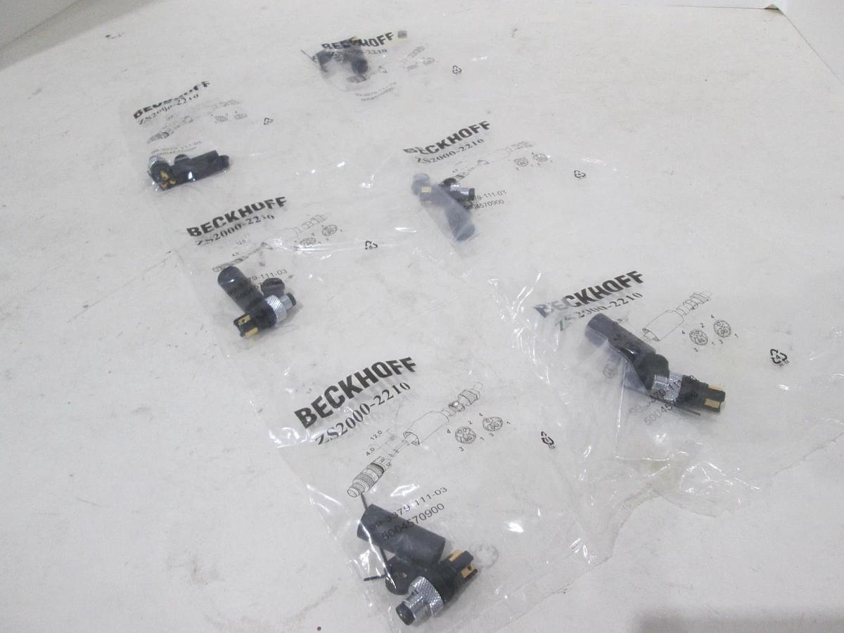 Beckhoff, Male Plug, ZS2000-2210, New, Lot of 6