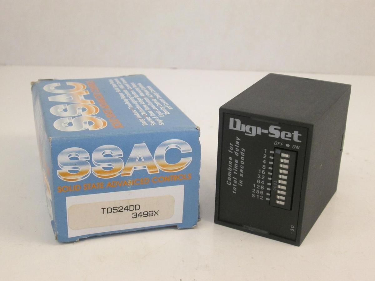 Used SSAC TDS24DD Digi-Set Time Delay Relay, 1s-512s, Used